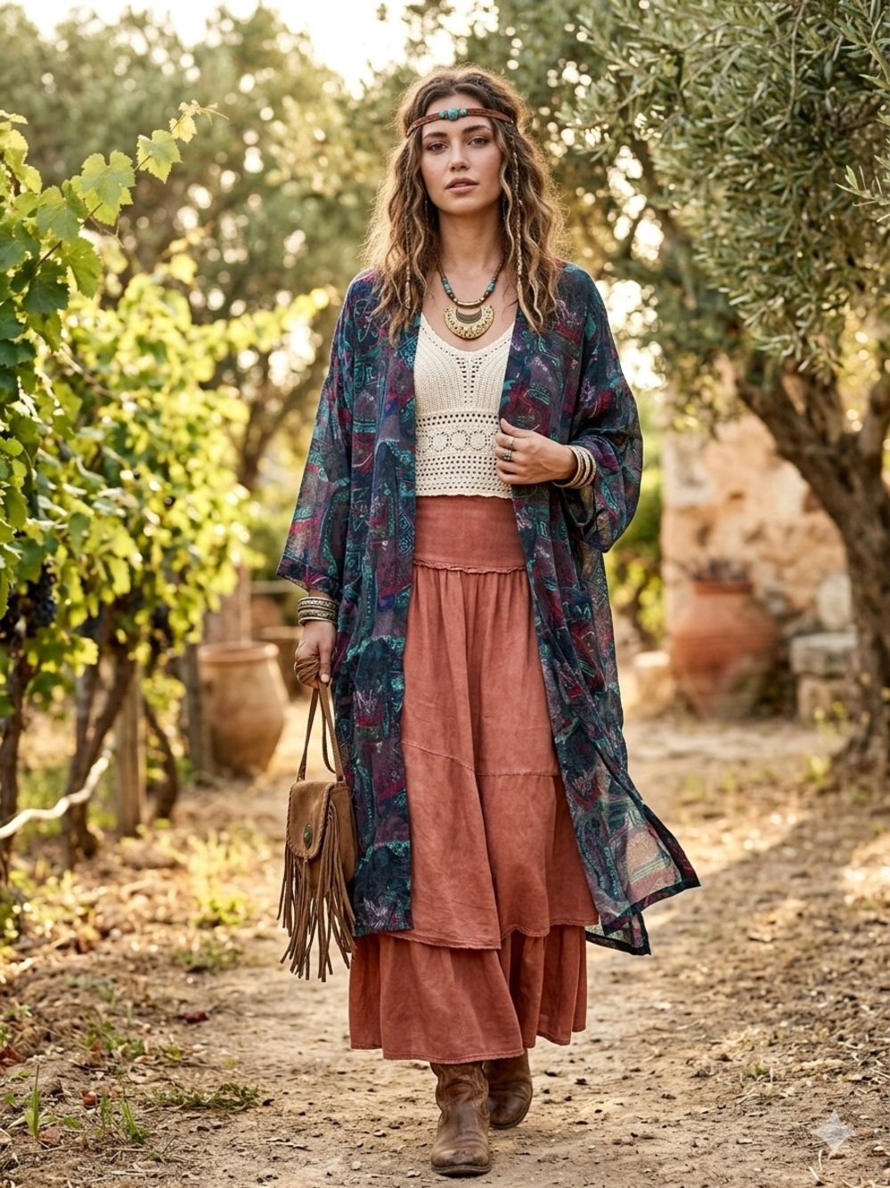 Vintage 100% Silk Oversized Kimono